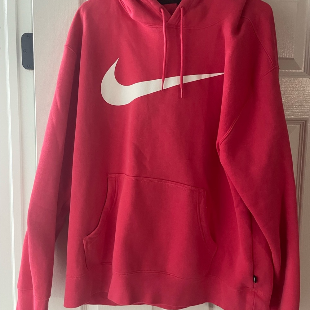 Nike Hot pink and White Hoodie